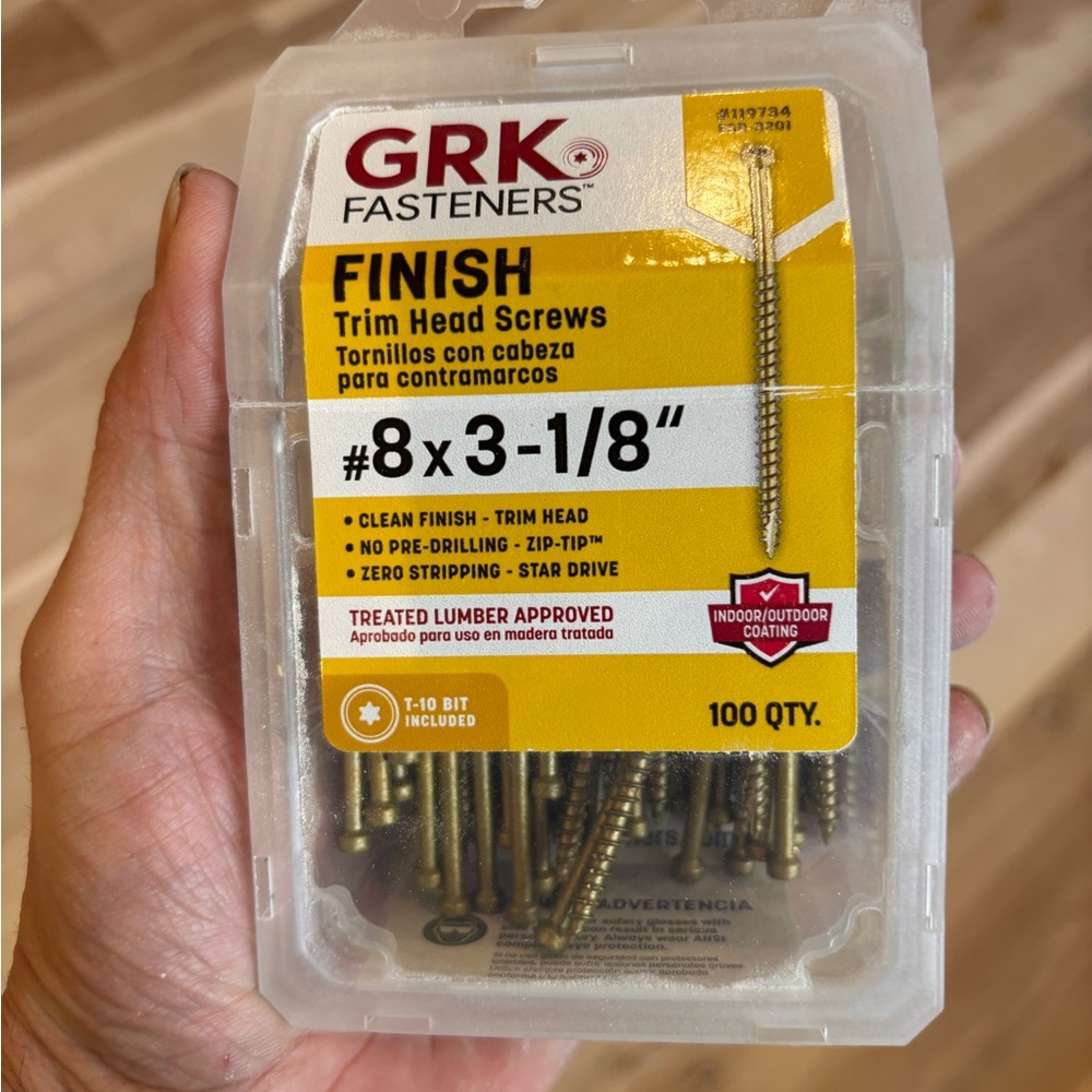 Finish Trim Head Screws #8 x 3-1/8" - Gold (100 Qty)